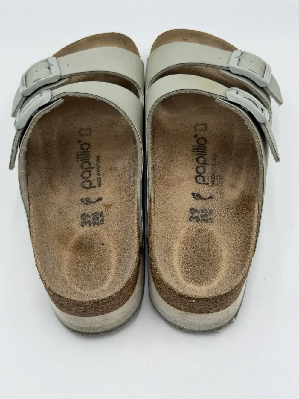 Papillio by Birkenstock Arizona Women’s Size 8/39 white platform sandals